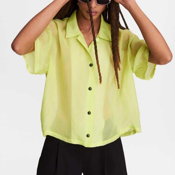 [NEW] RAG & BONE Reed Shirt in Lime - Picture 4 of 13